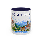 Romania Coffee Mug | Travel Souvenir Accent Mug | Place Gift Ceramic Cup 11oz 15oz