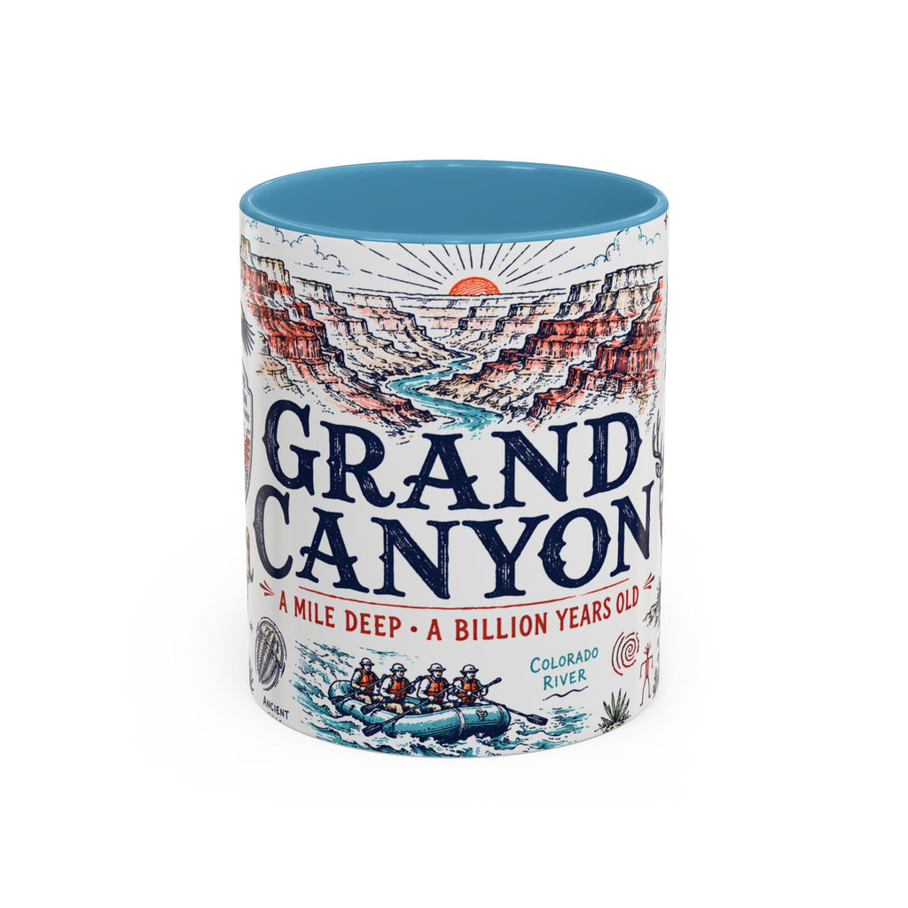 Grand Canyon National Park Coffee Mug | Hiking Camping Nature Gift | Accent Color Ceramic 11oz 15oz