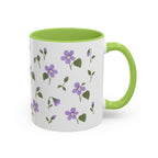 Illinois Violet Mug, State Flower Floral Coffee Cup, 11oz Botanical Gift