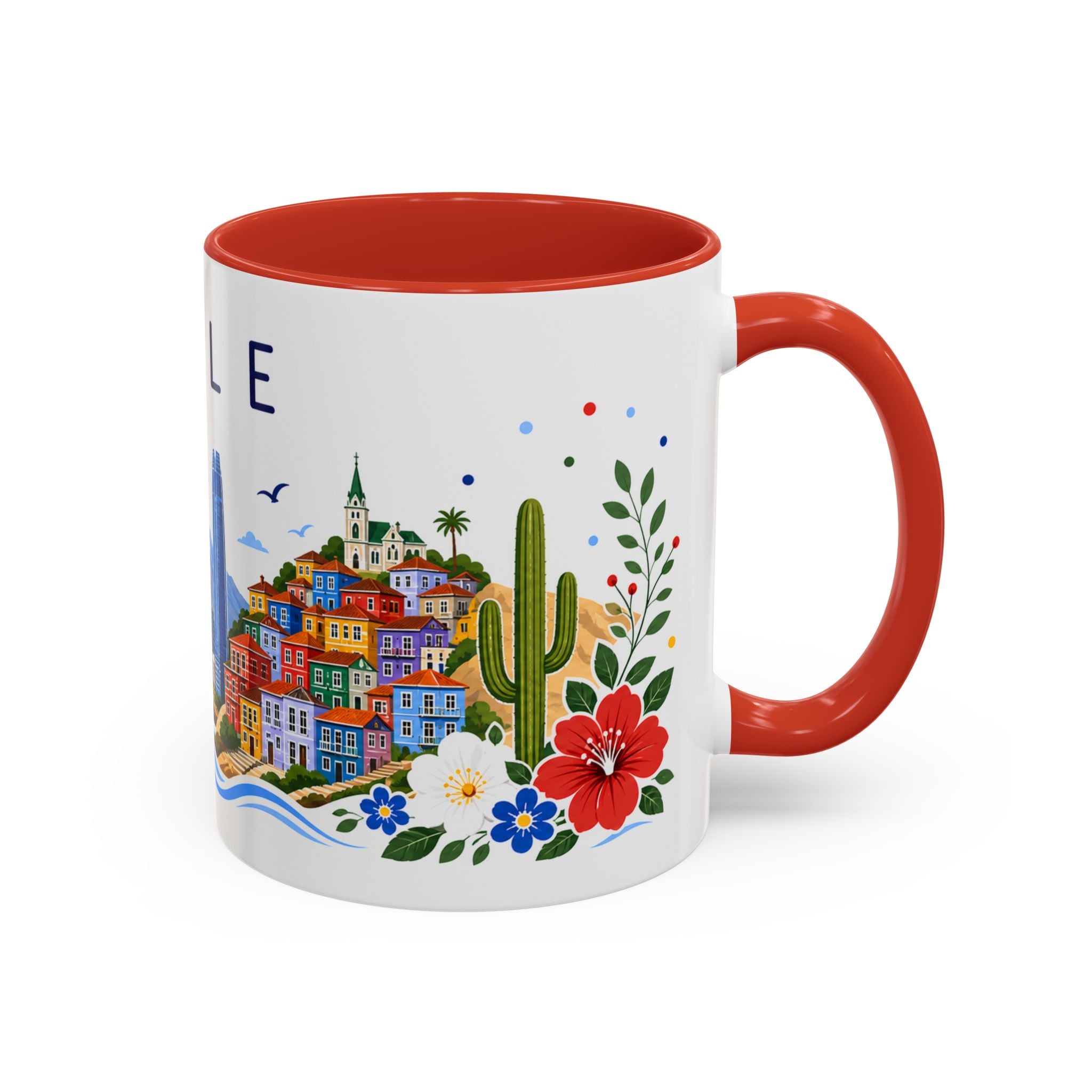 Chile Coffee Mug | Travel Souvenir Accent Mug | Place Gift Ceramic Cup 11oz 15oz