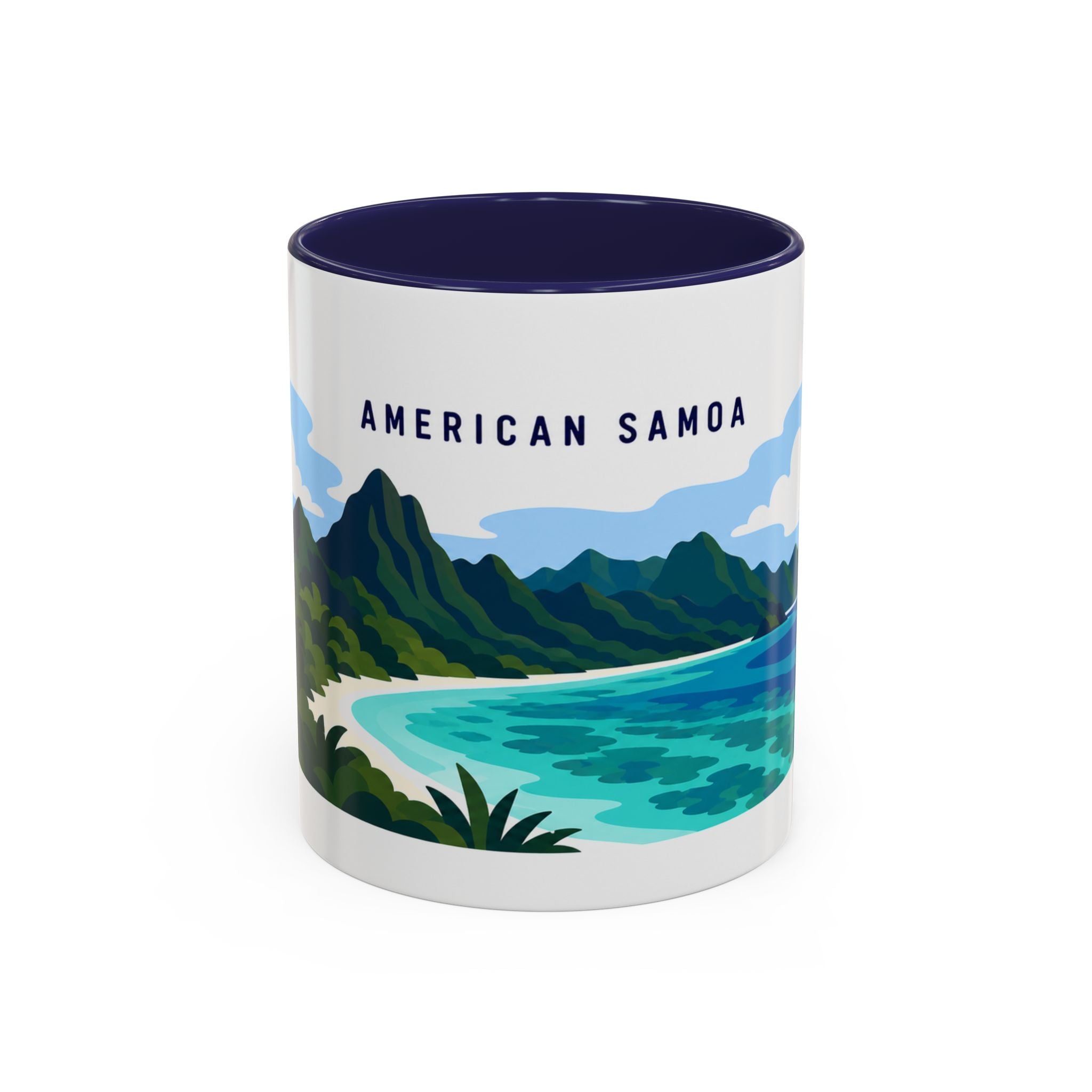 National Park of American Samoa Coffee Mug | Solid Color Block Park Souvenir | 11oz 15oz Accent Mug