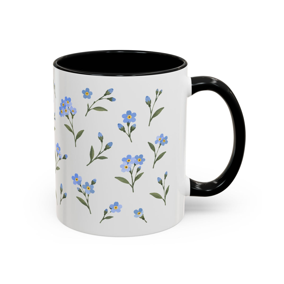 Alaska Forget-me-not Mug, State Flower Floral Coffee Cup, 11oz Botanical Gift