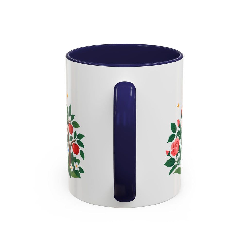Taurus Zodiac Coffee Mug | Bull and Rose Design | Astrology Birthday Gift | 11 oz 15 oz Ceramic Accent Mug