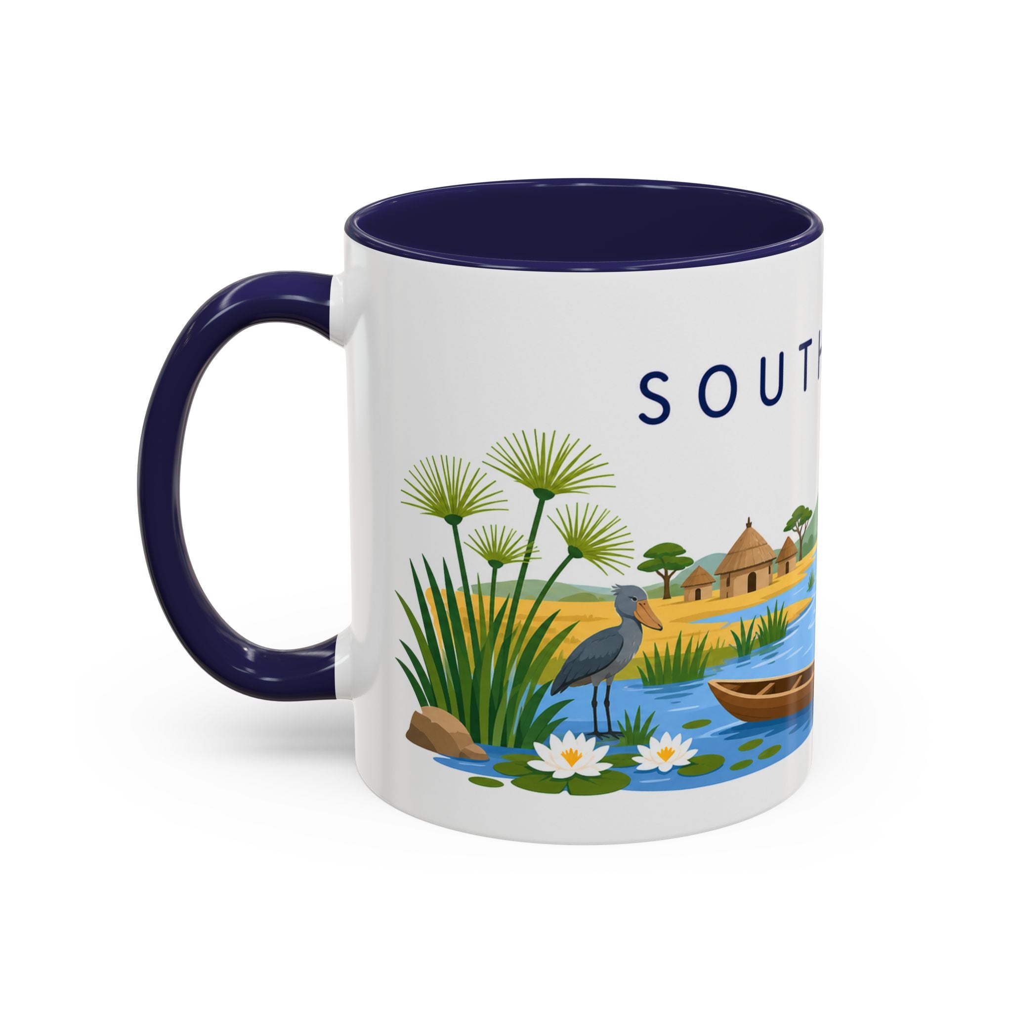South Sudan Coffee Mug | Travel Souvenir Accent Mug | Country Gift Ceramic Cup 11oz 15oz