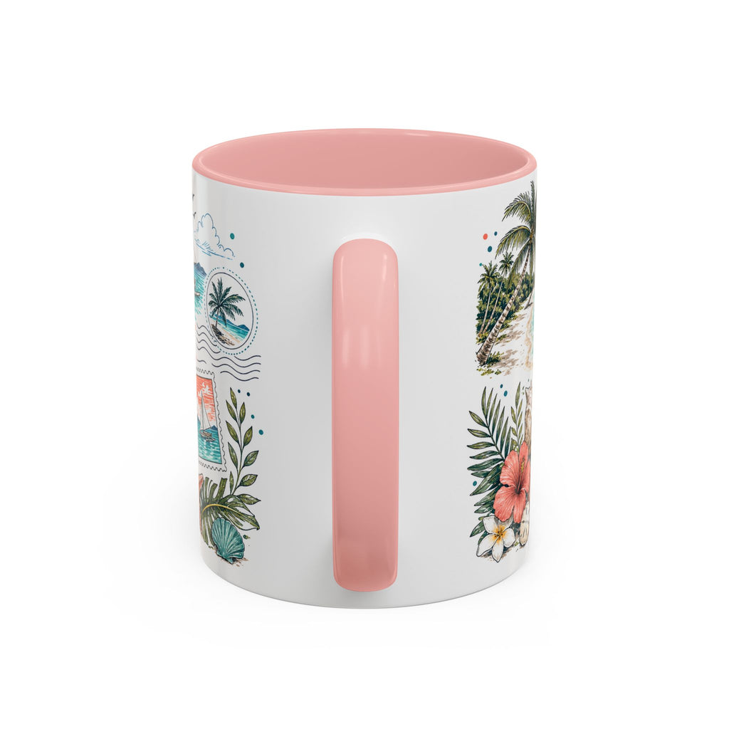 Boracay Coffee Mug | Travel Destination Souvenir Gift | Accent Color Ceramic 11oz 15oz