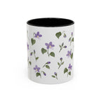 Wisconsin Wood Violet Mug, State Flower Floral Coffee Cup, 11oz Botanical Gift
