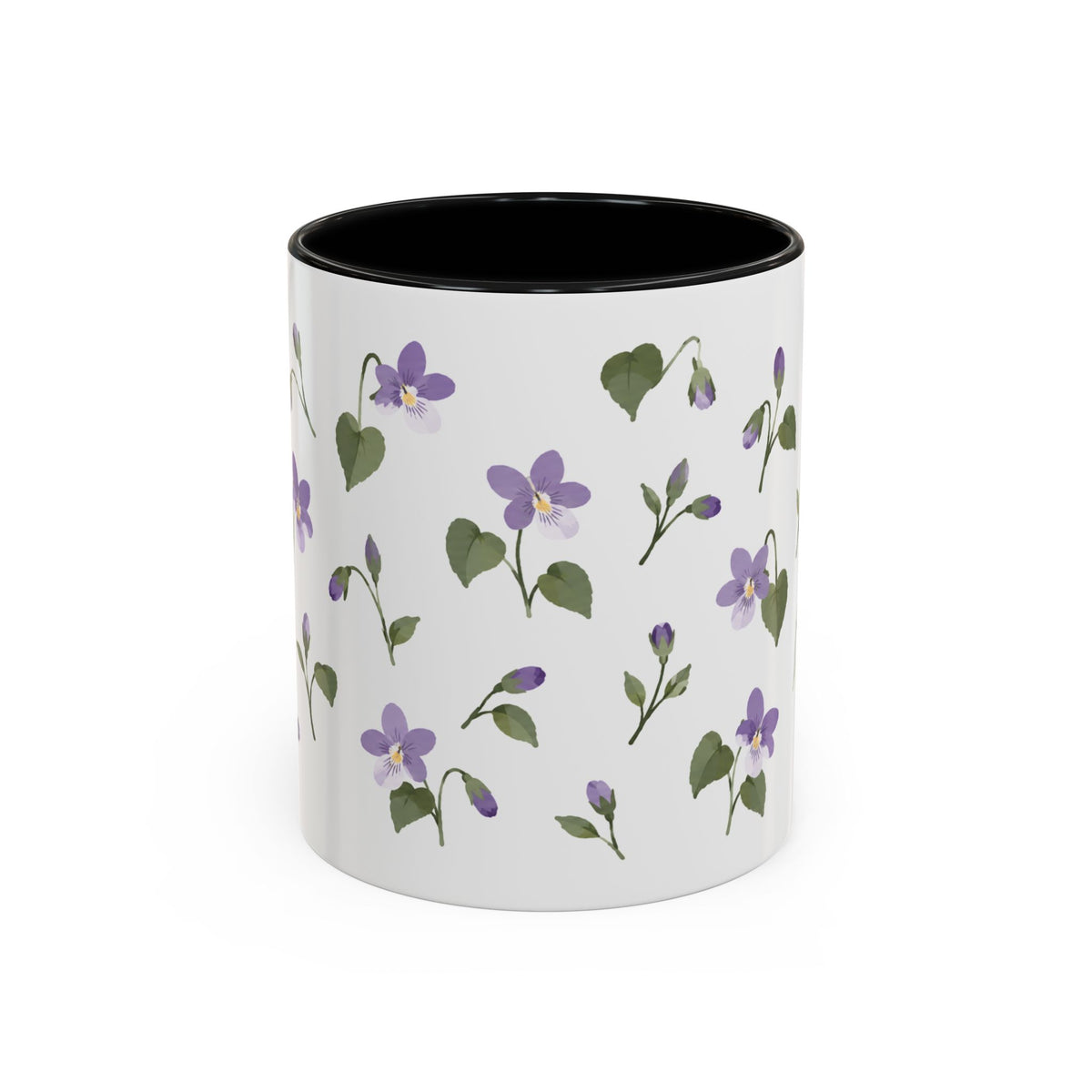 Wisconsin Wood Violet Mug, State Flower Floral Coffee Cup, 11oz Botanical Gift