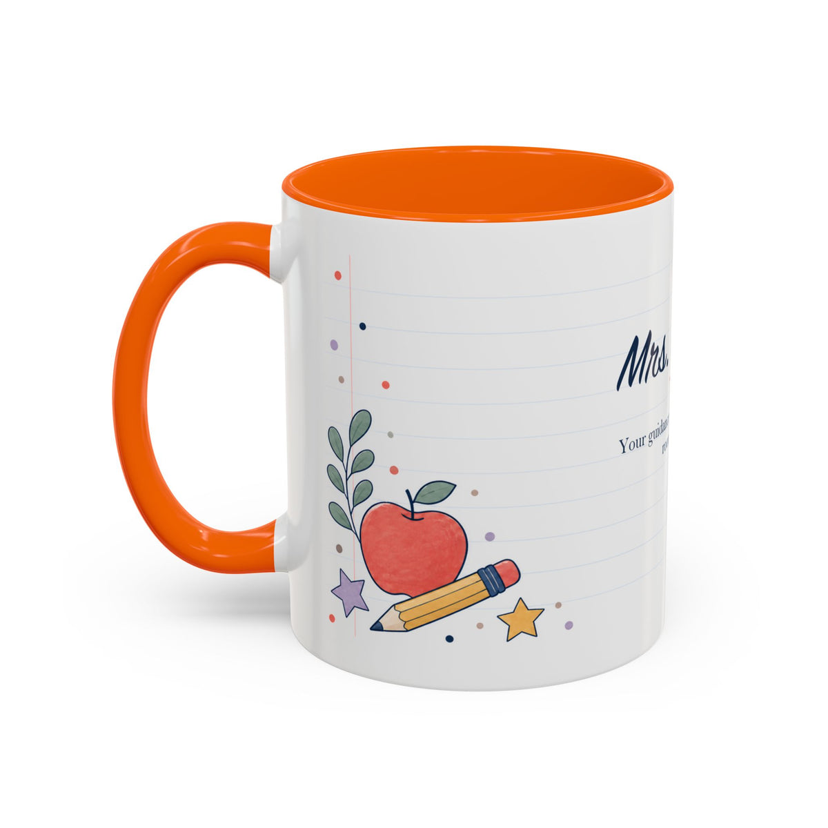 Personalized Teacher Mug | Custom Name Notebook Coffee Cup | Back to School Gift 11oz 15oz