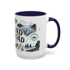 Iceland Ring Road Coffee Mug | Travel Destination Souvenir Gift | Accent Color Ceramic 11oz 15oz