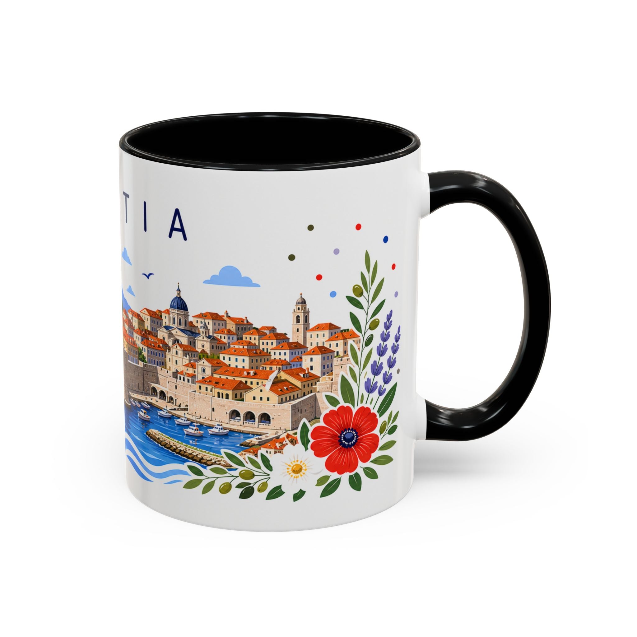 Croatia Coffee Mug | Travel Souvenir Accent Mug | Place Gift Ceramic Cup 11oz 15oz