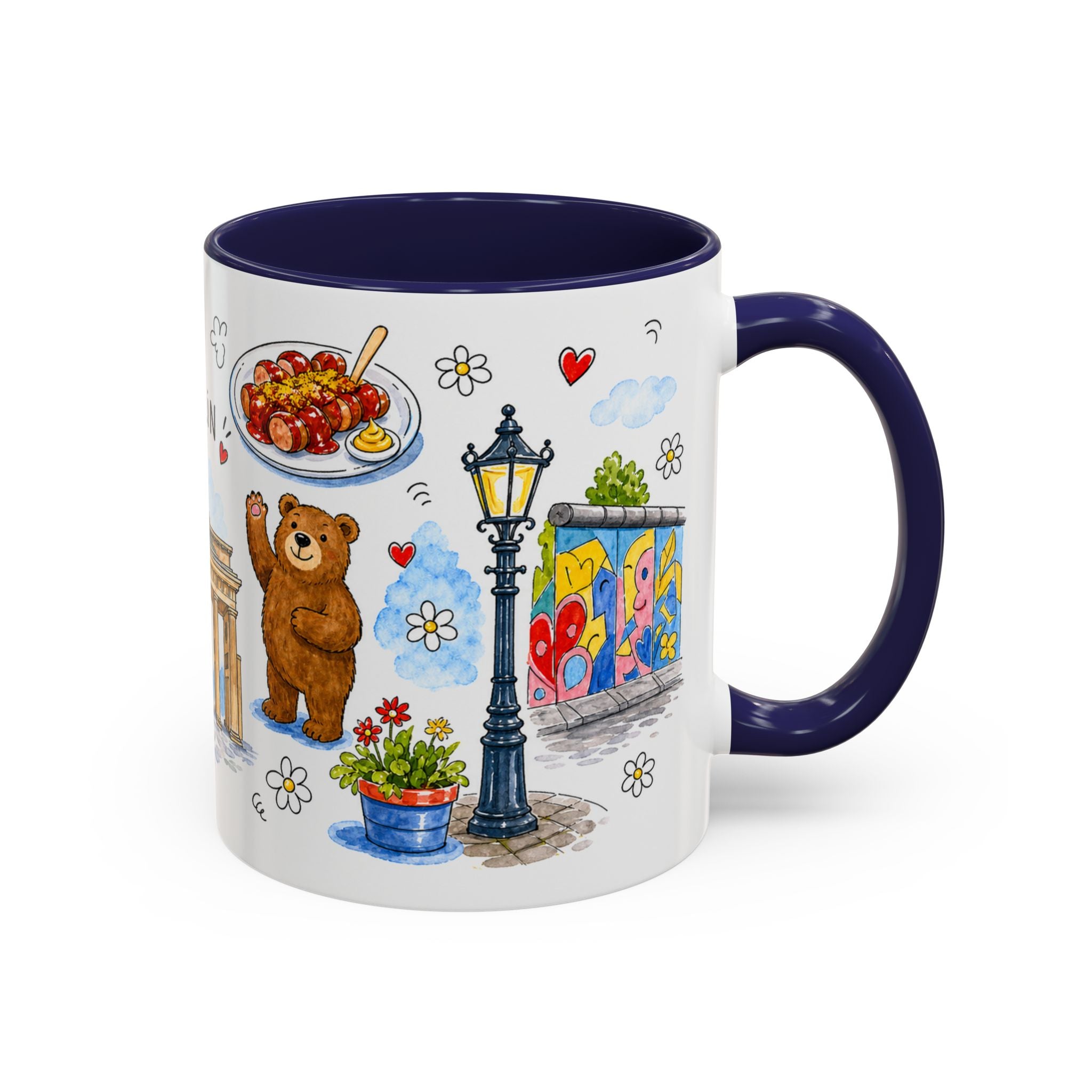 Berlin Travel Mug | European City Souvenir Accent Coffee Mug | 11oz 15oz Ceramic Cup
