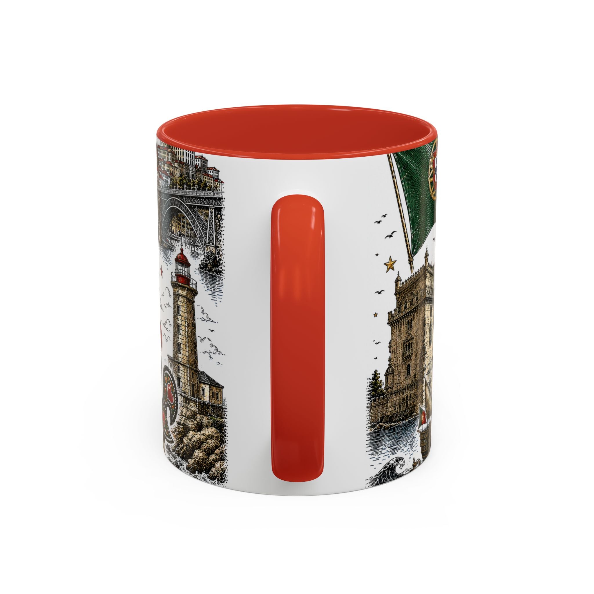Portugal Soccer Coffee Mug | World Cup Fan Gift | Accent Color Ceramic 11oz 15oz Match Day Cup