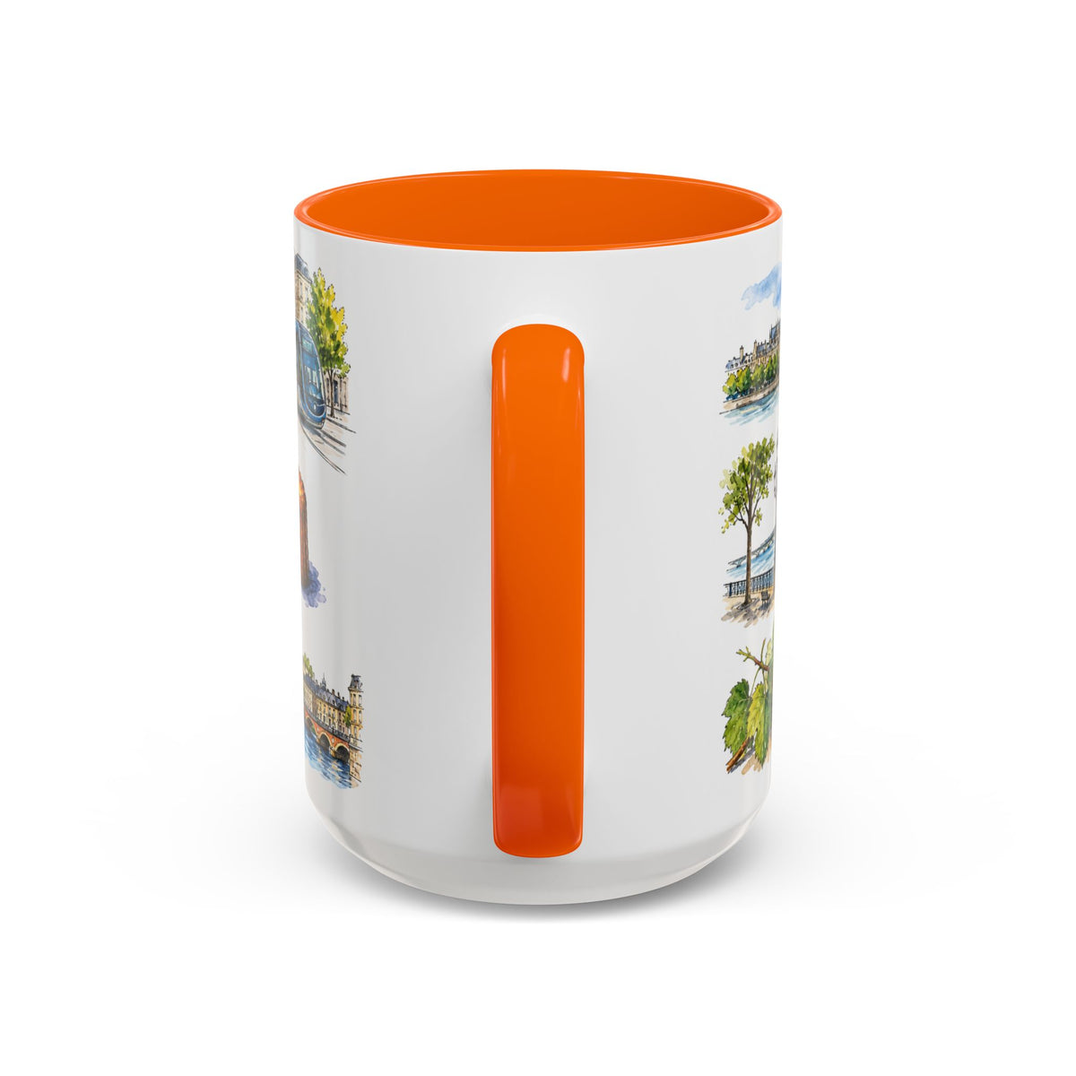 Bordeaux Illustrated Travel Mug | City Souvenir Accent Coffee Mug | 11oz 15oz Ceramic Cup