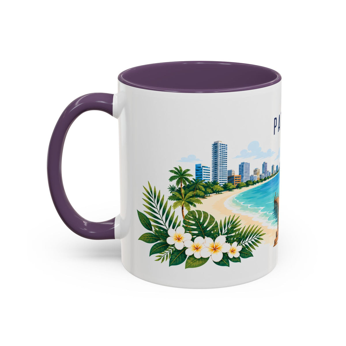 Pattaya Coffee Mug | Thailand Travel Souvenir | Porcelain Decal City Gift | 11oz 15oz Accent Mug