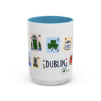 Dublin Coffee Mug | Postage Stamp Collage Mug | Travel Souvenir Accent Cup 11oz 15oz