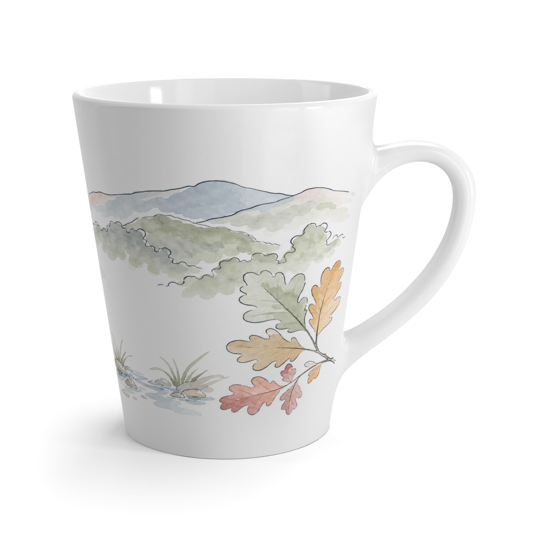 Hot Springs National Park Latte Mug | Pastel Watercolor Nature Coffee Cup | 12 oz Travel Souvenir Gift