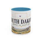 South Dakota State Map Mug | Botanical Accents, Homesick Gift (11oz or 15oz)