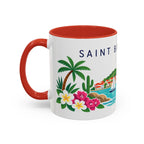Saint Barthélemy Coffee Mug | Travel Souvenir Accent Mug | Country Gift Ceramic Cup 11oz 15oz