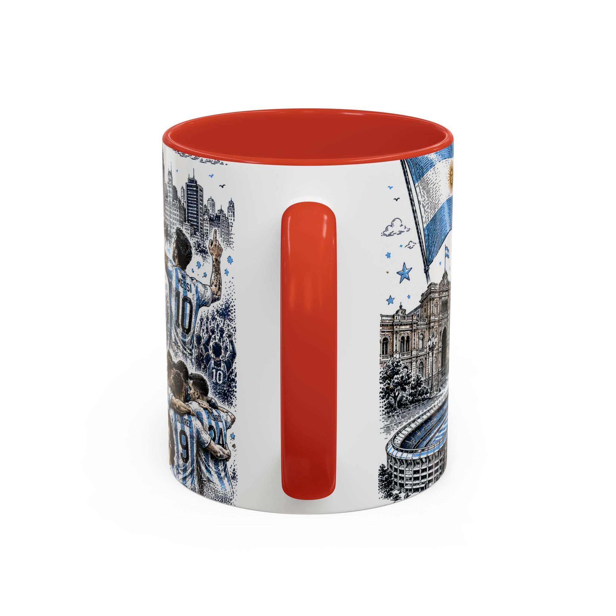 Argentina Soccer Coffee Mug | Soccer Fan Gift | Accent Color Ceramic 11oz 15oz Match Day Cup