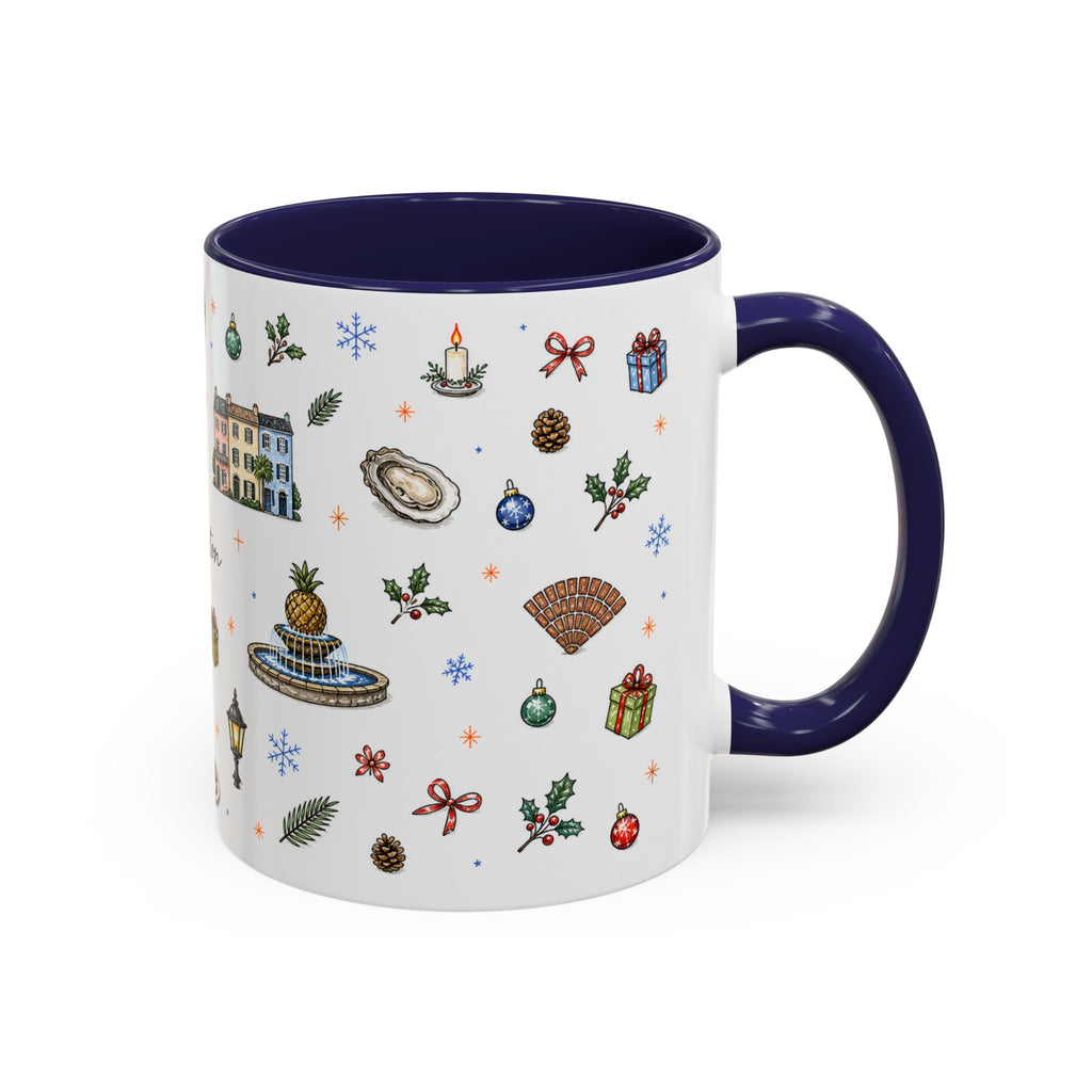 Charleston Christmas Mug | Watercolor City Souvenir, Holiday Travel Gift (11oz/15oz)