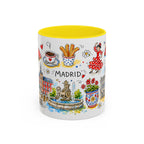 Madrid Travel Mug | European City Souvenir Accent Coffee Mug | 11oz 15oz Ceramic Cup