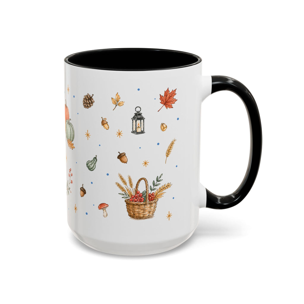 Thanksgiving Turkey Mug | Friendly Woodland Watercolor Gift | Autumn Accent Cup 11oz 15oz