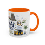 Chennai Coffee Mug | India Souvenir Travel Gift | Accent Color Ceramic 11oz 15oz