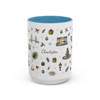 Charleston Christmas Mug | Watercolor City Souvenir, Holiday Travel Gift (11oz/15oz)