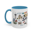 San Antonio Coffee Mug | Texas Souvenir City Gift | Accent Color Ceramic 11oz 15oz