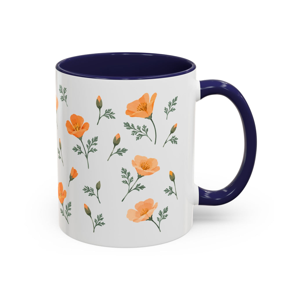 California California poppy Mug, State Flower Floral Coffee Cup, 11oz Botanical Gift