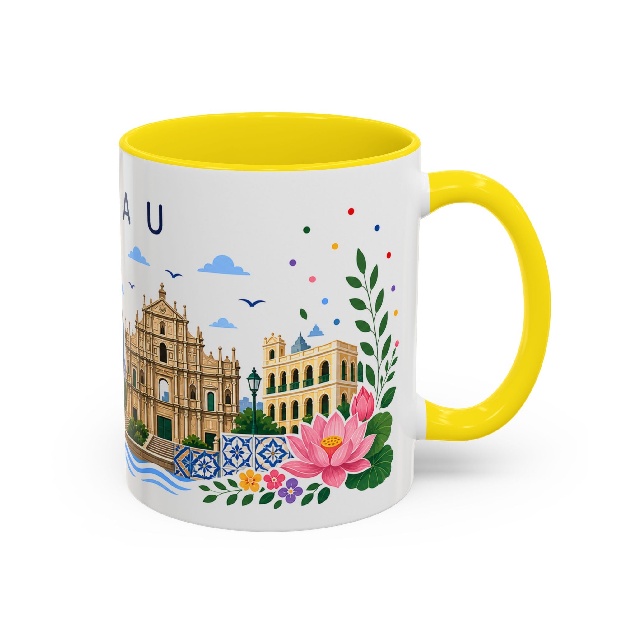 Macau Coffee Mug | Travel Souvenir Accent Mug | Place Gift Ceramic Cup 11oz 15oz