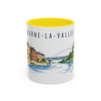 Marne-La-Vallée Coffee Mug | France Travel Souvenir | Porcelain Decal City Gift | 11oz 15oz Accent Mug