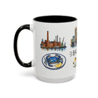 Baltimore Illustrated Travel Mug | City Souvenir Accent Coffee Mug | 11oz 15oz Ceramic Cup