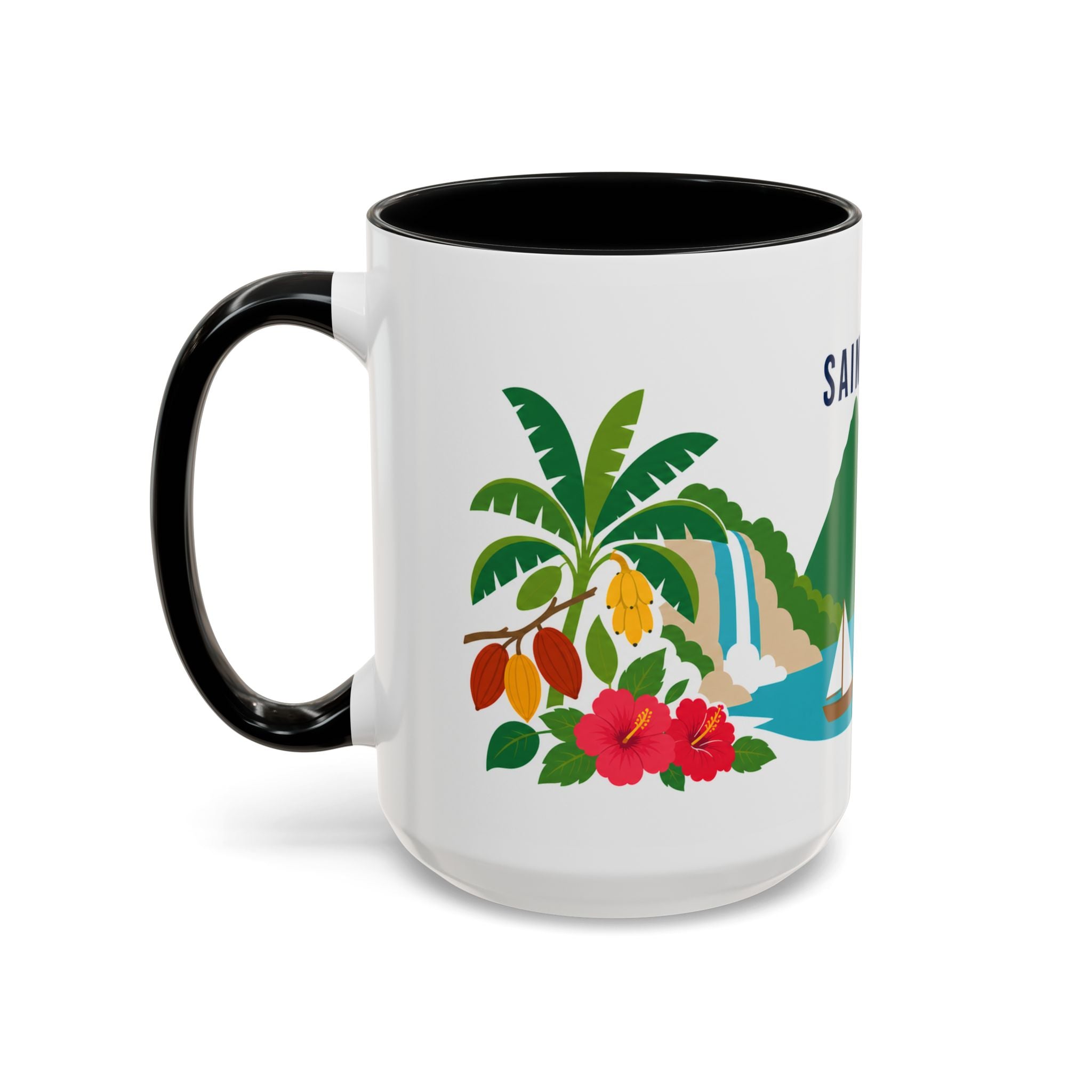 Saint Lucia Coffee Mug | Travel Souvenir Accent Mug | Country Gift Ceramic Cup 11oz 15oz