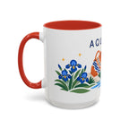 Aquarius Zodiac Coffee Mug | Water Bearer Design | Astrology Birthday Gift | 11 oz 15 oz Ceramic Accent Mug