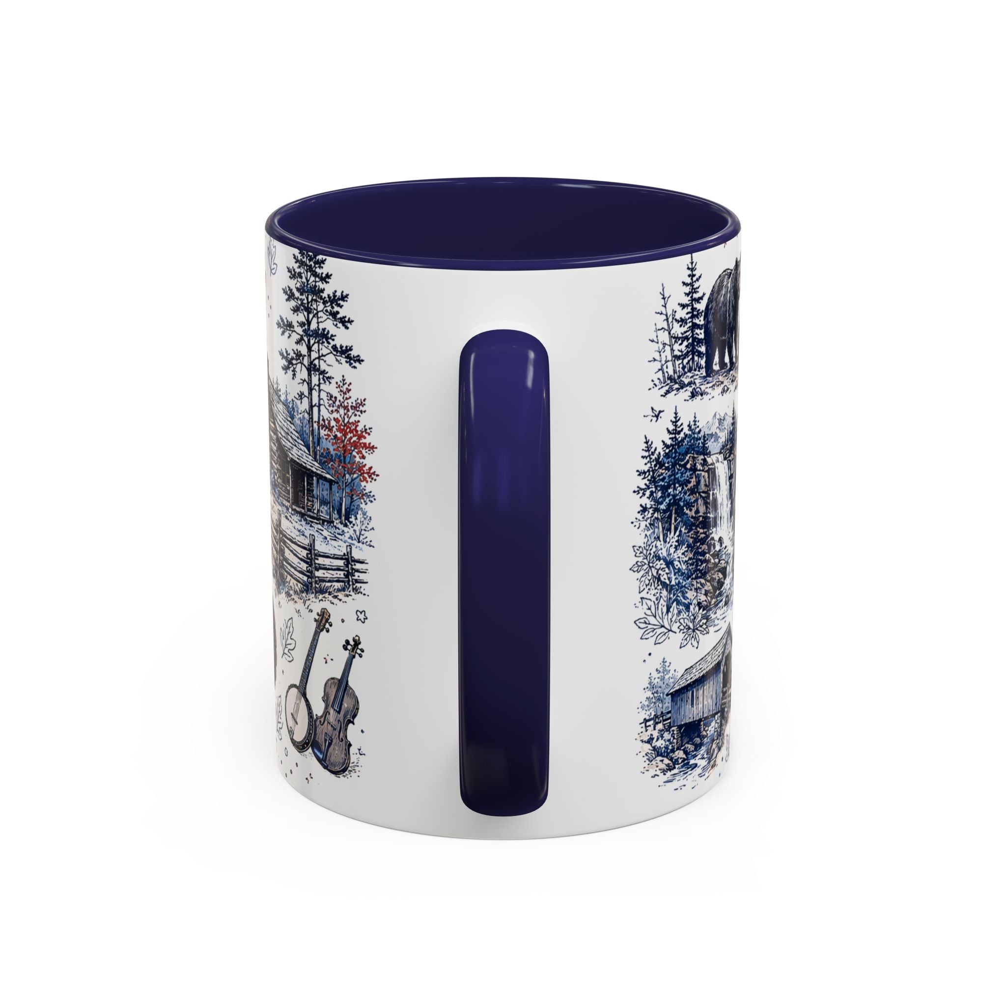 Great Smoky Mountains Coffee Mug | National Park Hiking Gift | Accent Color Ceramic 11oz 15oz