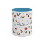 Portland Christmas Watercolor Mug | City Souvenir Coffee Cup (11oz 15oz)