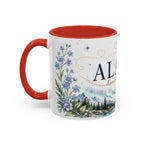 Alaska State Map Mug | Northern Lights, Mountains, Glaciers | Moving Away Gift