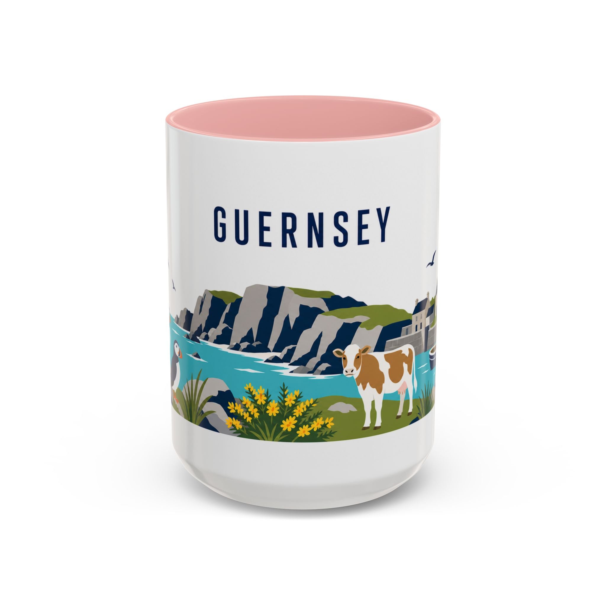 Guernsey Coffee Mug | Travel Souvenir Accent Mug | Country Gift Ceramic Cup 11oz 15oz