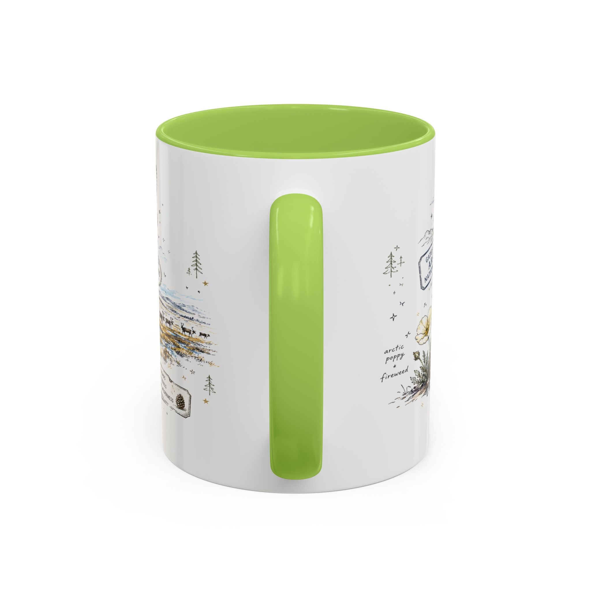 Gates of the Arctic National Park Coffee Mug | Alaska Arctic Wilderness Gift | Accent Color Ceramic 11oz 15oz