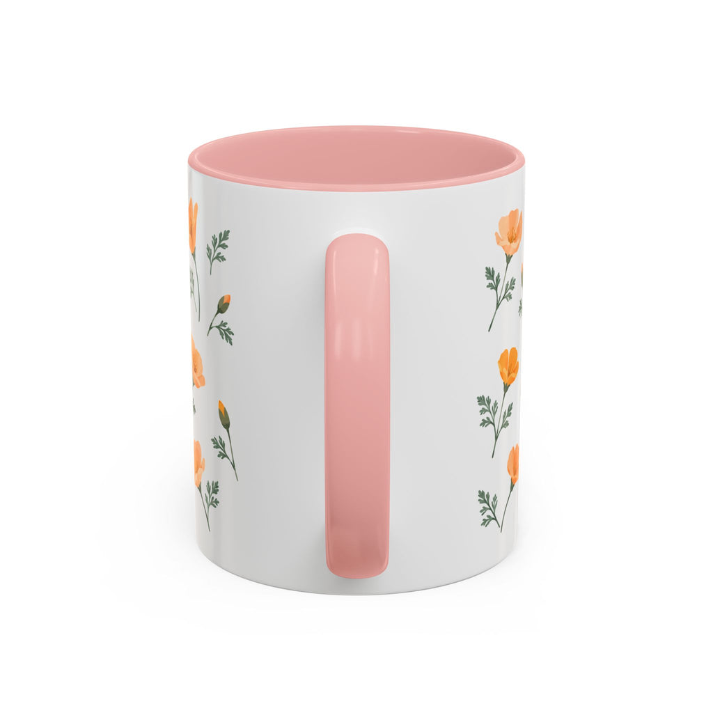 California California poppy Mug, State Flower Floral Coffee Cup, 11oz Botanical Gift