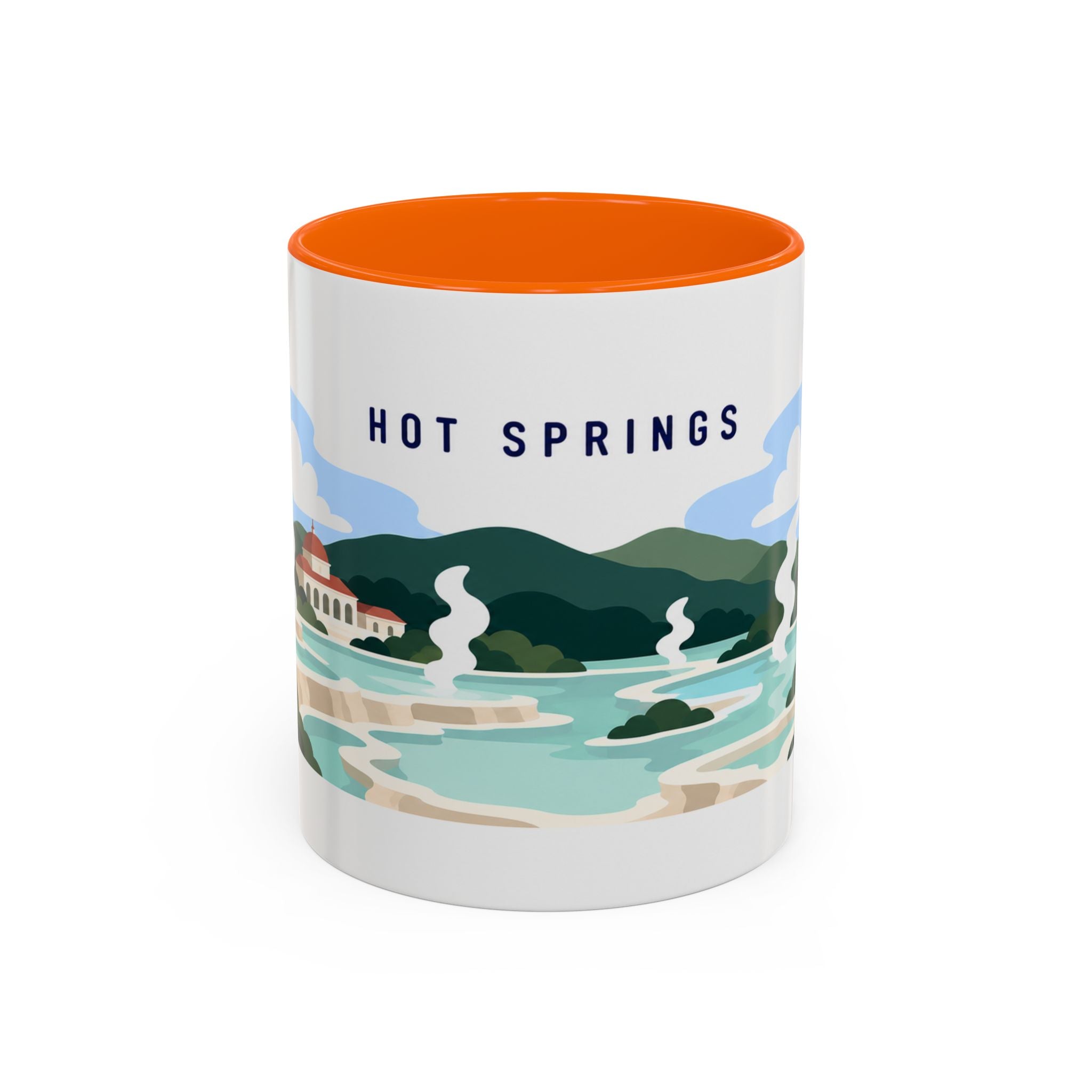 Hot Springs National Park Coffee Mug | Solid Color Block Park Souvenir | 11oz 15oz Accent Mug