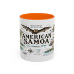 American Samoa National Park Coffee Mug | Pacific Island Rainforest Reef Gift | Accent Color Ceramic 11oz 15oz