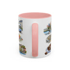Geneva Illustrated Travel Mug | City Souvenir Accent Coffee Mug | 11oz 15oz Ceramic Cup