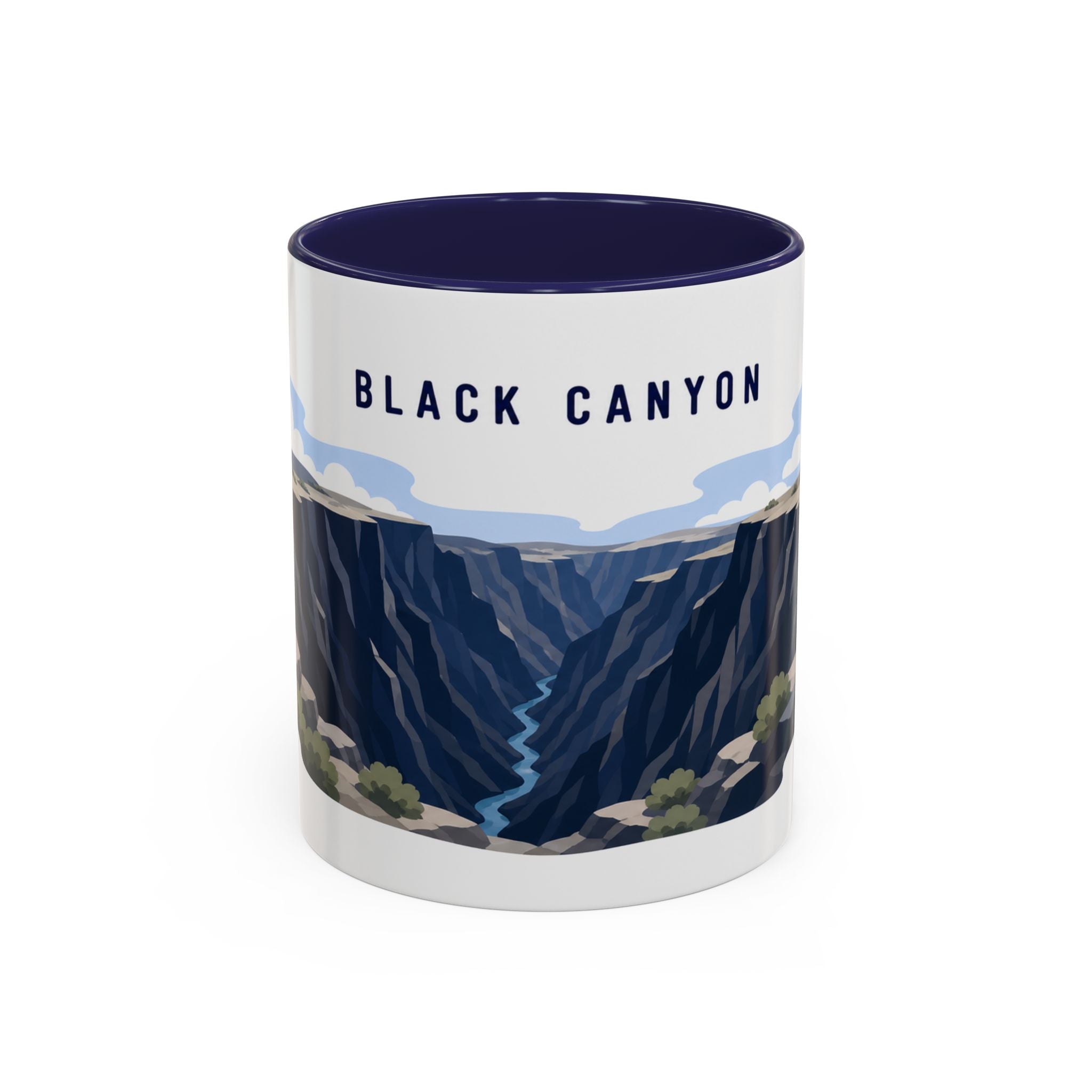 Black Canyon of the Gunnison National Park Coffee Mug | Solid Color Block Park Souvenir | 11oz 15oz Accent Mug