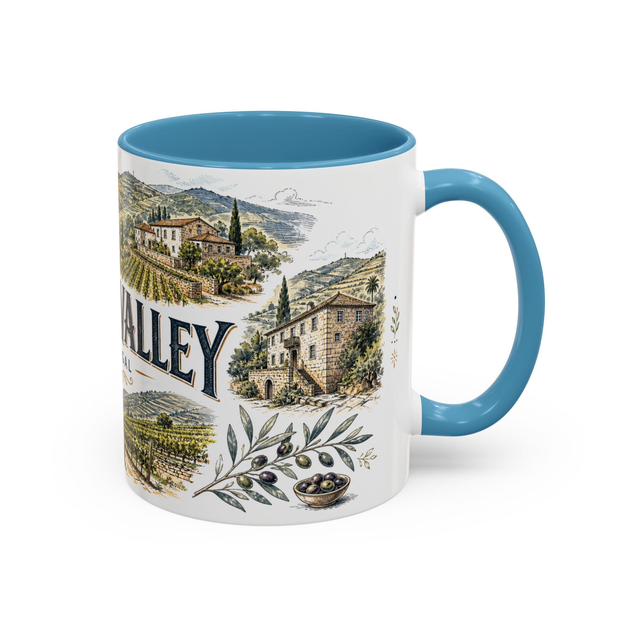 Douro Valley Mug, Portugal Travel Souvenir, Bucket List Gift, Accent Ceramic Coffee Mug 11oz 15oz
