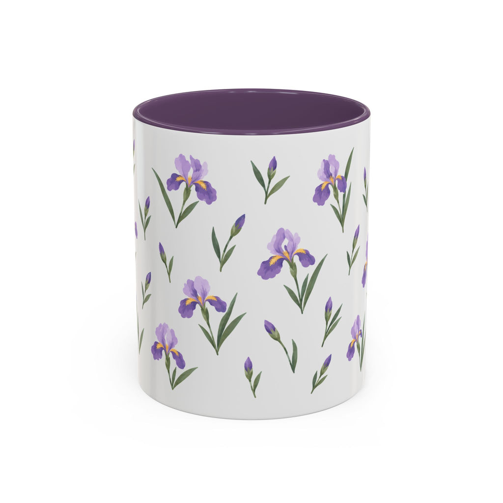 Tennessee Iris Mug, State Flower Floral Coffee Cup, 11oz Botanical Gift