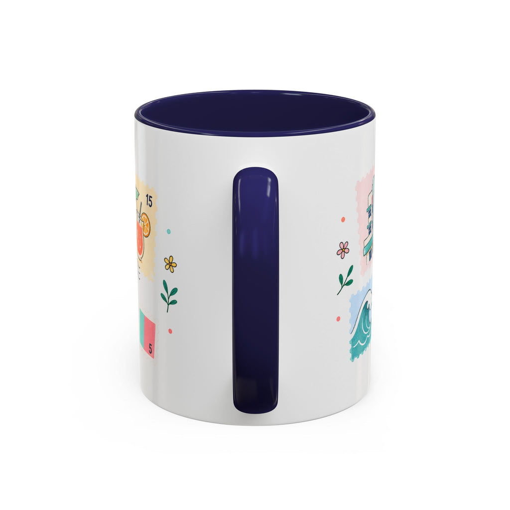 Miami Coffee Mug | Postage Stamp Collage Mug | Travel Souvenir Accent Cup 11oz 15oz