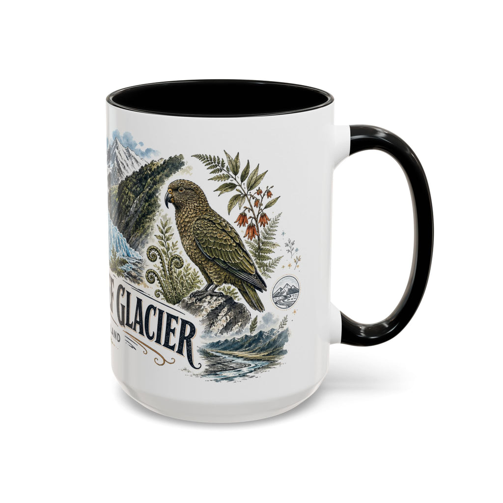 Franz Josef Glacier Mug, New Zealand Travel Souvenir, Bucket List Gift, Accent Ceramic Coffee Mug 11oz 15oz