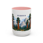 Sequoia National Park Coffee Mug | Solid Color Block Park Souvenir | 11oz 15oz Accent Mug